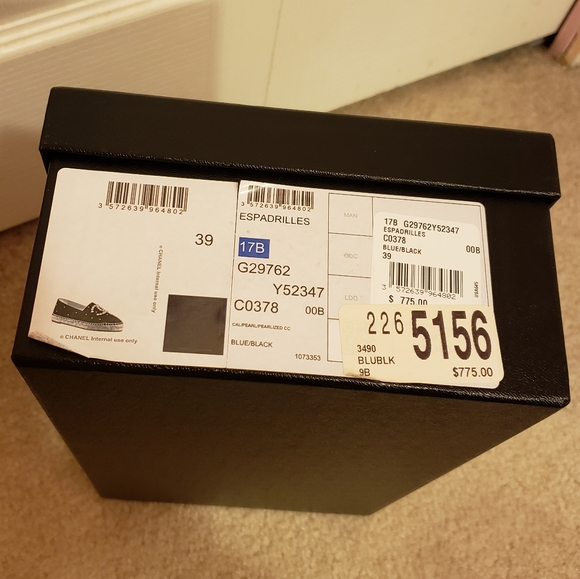 Chanel Lambskin Black Leather Espadrilles - Picture 8 of 8